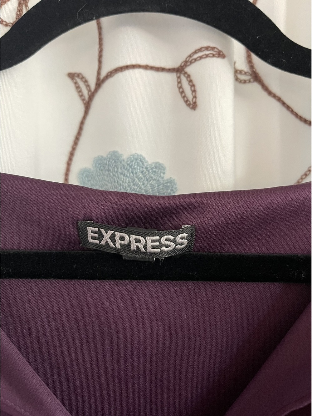 S | Express | Plum sleeveless fit-and-flare dress - Picture 3 of 7